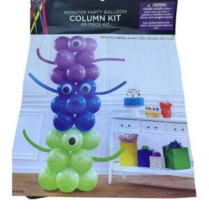 Monster Party Balloon Column Kit 49-Piece For Birthday Parties & Showers